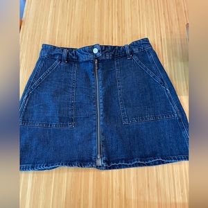 Madewell Denim Zipper Miniskirt